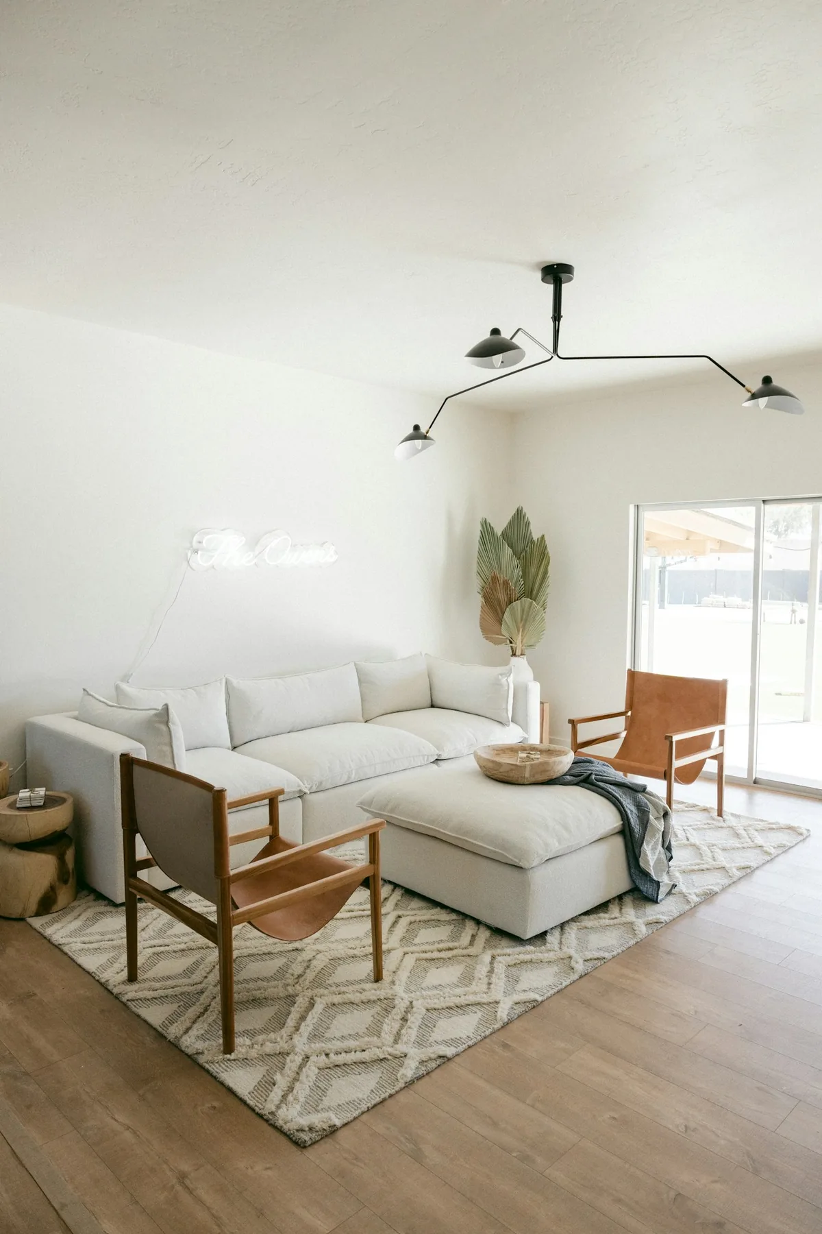 A bright, freshly cleaned living room