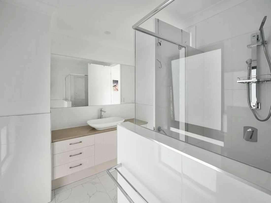 A cleaned bathroom in a vacation rental
