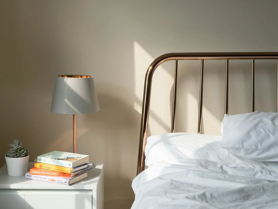 A bedroom turned over and ready for the next guest